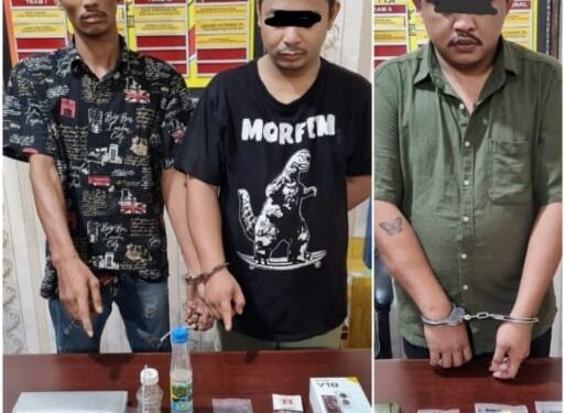 Mantap! Polsek Siak Hulu Tangkap Tiga Pelaku Narkoba Sabu 11,38 Gram Dan Pil Ekstasi 208,22 Gram