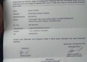 Merasa Dijebak Reje (Geuchik) Kala Pegasing Aceh Tengah, istri Wartawan Buat Laporan Ke Polda Aceh