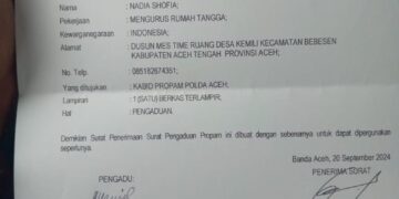 Merasa Dijebak Reje (Geuchik) Kala Pegasing Aceh Tengah, istri Wartawan Buat Laporan Ke Polda Aceh