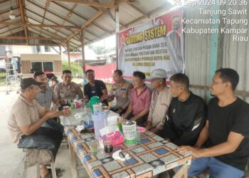 Waka Polsek Tapung Sasar Warga Tanjung Sawit Jaga Persatuan Dan Kesatuan 