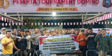 Polsek Kampar Kiri Hilir Buka Tournament Domino Ciptakan Pilkada Damai 2024