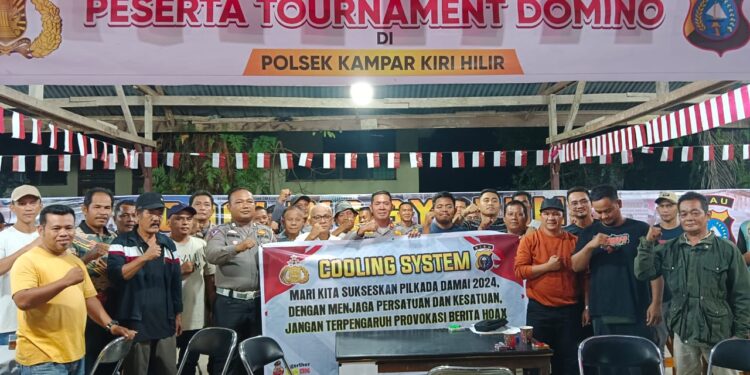 Polsek Kampar Kiri Hilir Buka Tournament Domino Ciptakan Pilkada Damai 2024