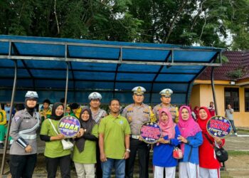 Sat Lantas Polres Kuansing Laksanakan Cooling System Pilkada Damai Di Lapangan Limuno