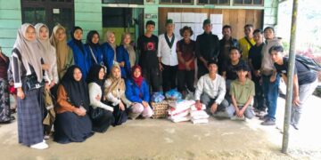 HMI Dan Mahasiswa UGP Salurkan Bantuan Untuk Korban Bencana Alam Di Ramung Ara, Pasca Demo PDAM