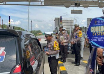 Satlantas Polres Kampar Adakan Kegiatan Kampanye Keselamatan dan Cooling System Pilkada Damai