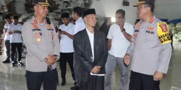 Kapolres Dampingi Pamatwil Polda Aceh Cek Gudang Logistik KIP Aceh Tengah