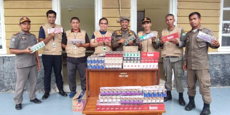 Selamatkan Uang Negara, Satpol PP Aceh Tengah Bersama Bea Cukai Berhasil Sita Rokok Ilegal