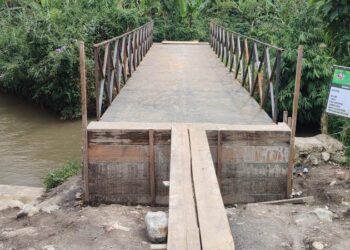 Pemerintahan Kampung Wih Nareh Bangun Jembatan Penghubung Demi Kesejahteraan Masyarakat