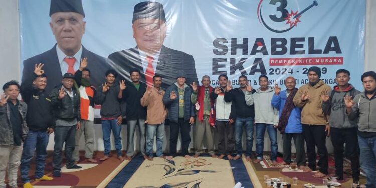Kehadiran Masyarakat Arul Badak Disambut Shabela, Kami Siap Coblos Nomor Urut 3