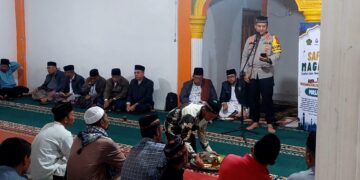 Safa Magrib Di Masjid Al Yakin Kampung Rusip, Kapolres Aceh Tengah : Ayo Kita Makmurkan Masjid