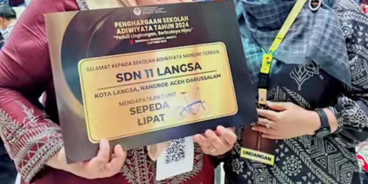 Mewakili Provinsi Aceh SDN 11 Langsa Raih Penghargaan Adiwiyata Mandiri 2024