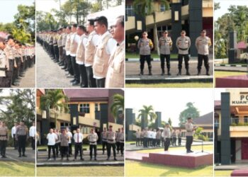 Kapolres Kuansing Pimpin Apel Akbar Polisi RW, Wujudkan Kamtibmas Jelang Pilkada 2024