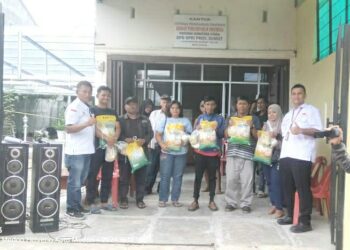 Bakti Sosial Pembagian Sembako DPC APMIKIMMDO Kota Medan Bersama Media Pendamping