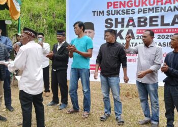 Shabela Abu Bakar – Eka Saputra Kukuhkan Ratusan Tim Pemenangan Kecamatan Pegasing
