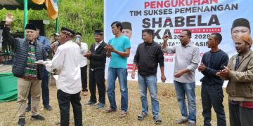 Shabela Abu Bakar – Eka Saputra Kukuhkan Ratusan Tim Pemenangan Kecamatan Pegasing