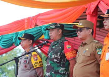 Apel Gelar Pasukan, Dandim 0322/Siak Serukan Kesiapsiagaan Dan Sinergi Tangani Banjir