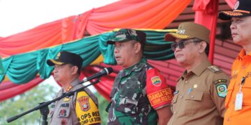 Apel Gelar Pasukan, Dandim 0322/Siak Serukan Kesiapsiagaan Dan Sinergi Tangani Banjir