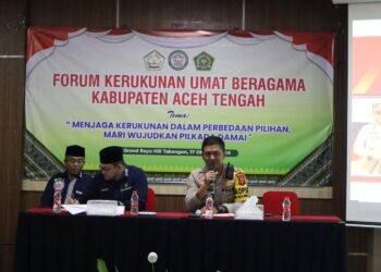 Hadir Di FKUB, Kapolres Aceh Tengah : Mari Jaga Persatuan, Toleransi Dan Kerukunan