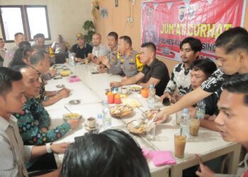 Polres Kuansing Gelar Jumat Curhat Dalam Rangka Cooling System Pilkada Damai