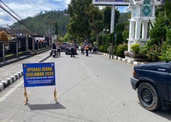 Hari Ke-6 Ops Zebra Seulawah, Satlantas Polres Aceh Tengah Gelar Razia Gabungan