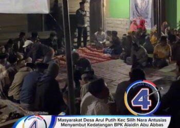 Antusias Masyarakat Kampung Alur Putih Memenangkan Paslon Alaidin- Anda Suhada Nomor 4