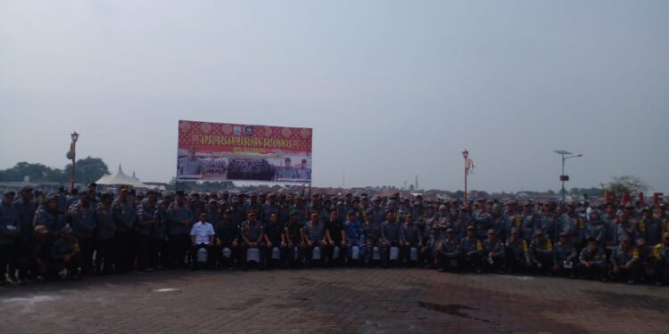 Apel Persiapan Pemilu Satlinmas Kota Palembang Tahun 2024