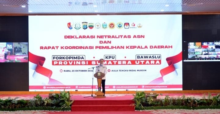 Pj Gubernur Agus Fatoni Pimpin Deklarasi Netralitas ASN Se- Sumatera Utara