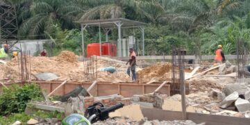 Pembangunan Aula Puskesmas Longkib, Besar Kemungkinan Tidak Sesuai Target