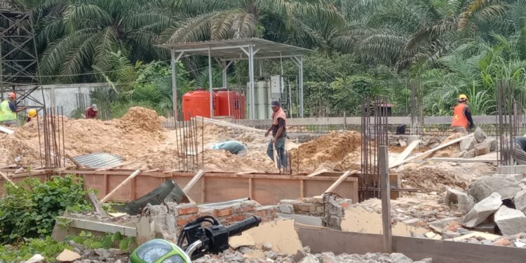 Pembangunan Aula Puskesmas Longkib, Besar Kemungkinan Tidak Sesuai Target