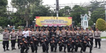Kapolres Aceh Tengah Pimpin Apel Penerimaan Serpas BKO Brimob Polda Aceh