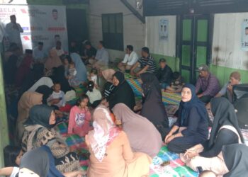 Paslon Nomor Urut 3 Shabela – Eka Saputra Silahturahmi Dengan Masyarakat Bale Atu 