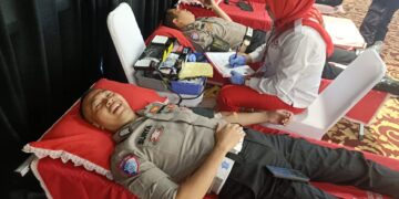 HUT Humas Ke 73, Polda Sumatera Selatan Gelar Kegiatan Sosial Donor Darah