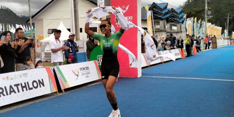 Raih Emas Duathlon Putri, Jawa Timur Juara Umum Triathlon PON XXI