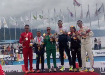 Triathlon Jawa Timur Raih Kemenangan Meraih 4 medali emas, 2 Perak, 1 Perunggu