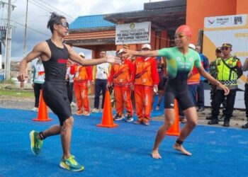 Putra kelahiran Gayo Gibran Terjun Di Eksebisi Aquathlon PON XXI