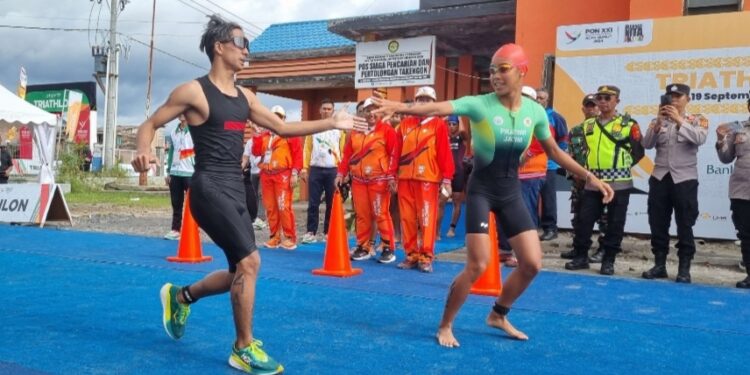 Putra kelahiran Gayo Gibran Terjun Di Eksebisi Aquathlon PON XXI