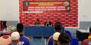 15 WBP Rutan Takengon Laksanakan Sidang Litmas Bersama Bapas Banda Aceh