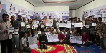 Paslon Nomor Urut 4 Alaidin Abu Abas Disambut Hangat Oleh Masyarakat Kekuyang