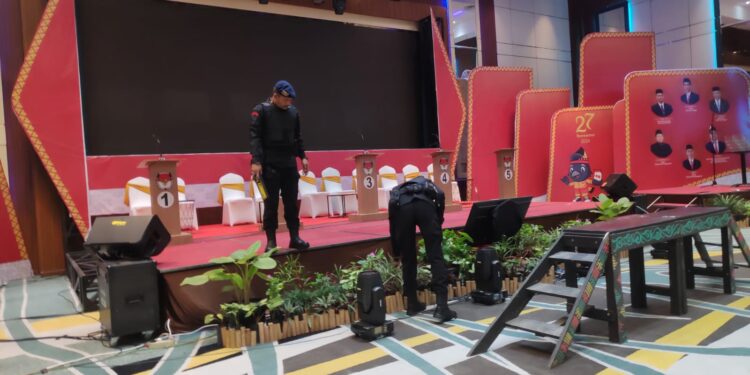 Debat Publik Perdana, Polres Aceh Tengah Sterilisasi Dan Amankan Ballroom Hotel Parkside
