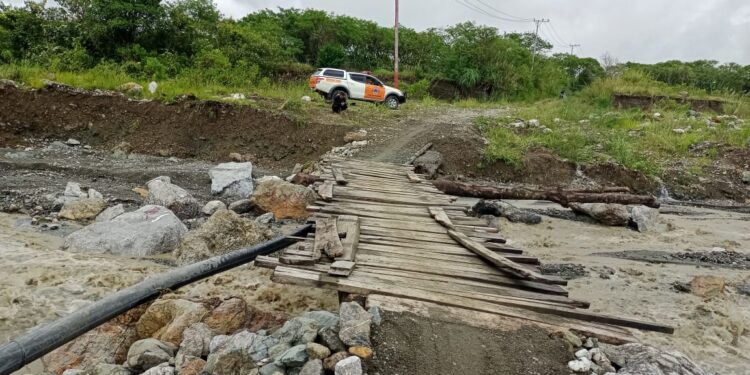 BPBD Aceh Tengah Terjun Langsung Ke Lokasi Jembatan Gegarang – Pasir Putih 