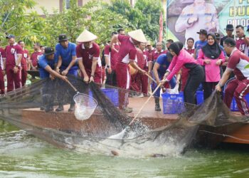 Dukung Misi Asta Cita, Polda Sumsel Panen Raya 2,5 Ton Ikan, Tebar Bibit Puluhan Ribu Ekor