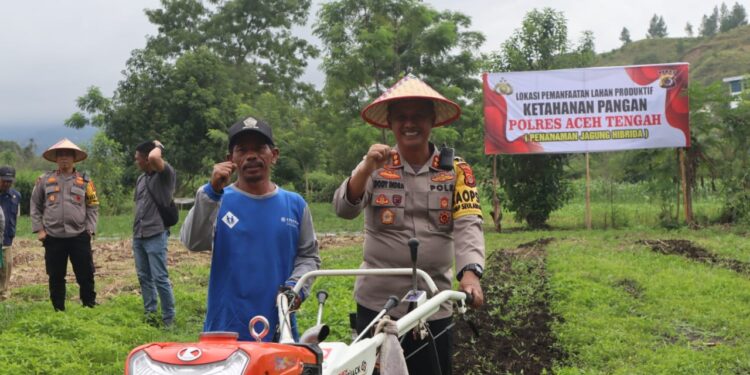 Dukung Asta Cita Presiden RI, Polres Aceh Tengah Buka Dan Manfaatkan 20 Hektare Lahan Produktif