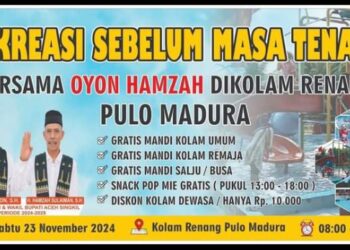 Jelang Masa Tenang, Paslon Oyon – Hamzah Gelar Kreasi Gratis Di Kolam Renang Dan Wahana Pulo Madura