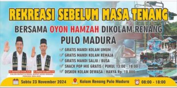 Jelang Masa Tenang, Paslon Oyon – Hamzah Gelar Kreasi Gratis Di Kolam Renang Dan Wahana Pulo Madura