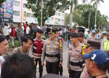 Kapolres Banyuasin Turunkan 353 Personel Amankan Unjuk Rasa Di Kantor Bawaslu Sumsel