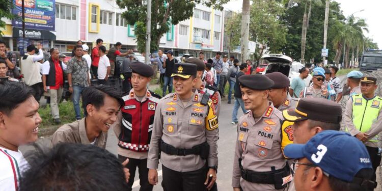 Kapolres Banyuasin Turunkan 353 Personel Amankan Unjuk Rasa Di Kantor Bawaslu Sumsel