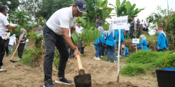 Rayakan Setahun Transformasi, Regional 1 PTPN1 Antisipasi Abrasi Sungai Blumai