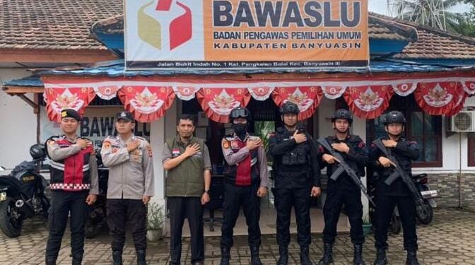Pasca Pemungutan Suara Pilkada, Sat Samapta Polres Banyuasin Gelar Patroli Cipta Kondisi