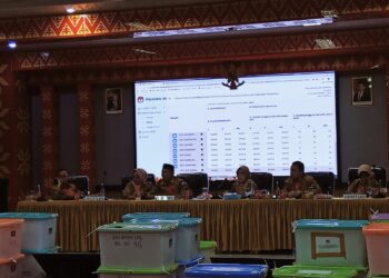 Rapat Rekapitulasi Hasil Perhitungan Perolehan Suara Tingkat Kota Palembang 