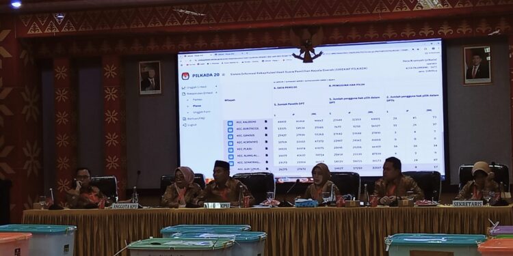 Rapat Rekapitulasi Hasil Perhitungan Perolehan Suara Tingkat Kota Palembang 